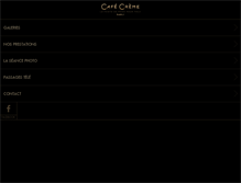 Tablet Screenshot of cafecremeparis.com